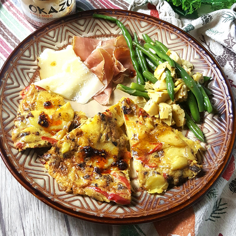 Potato Red Pepper Spanish Tortilla (Spanish Omelette)