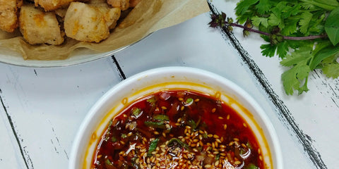 Chicken Poppers with OKAZU Sanshō Pepper Chunky Salsa