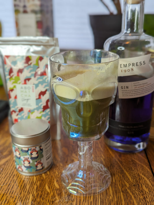 ABO Matcha Gin Sour. The ultimate summer cocktail.