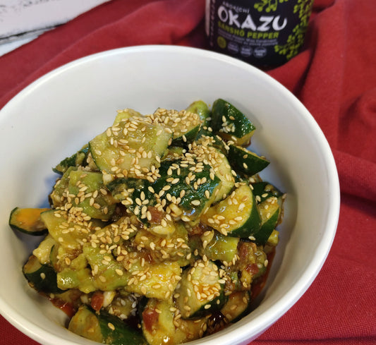 OKAZU Sanshō Pepper Cucumber and Avocado Salad