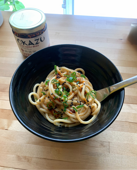OKAZU Spicy Chili Miso Peanut Noodles