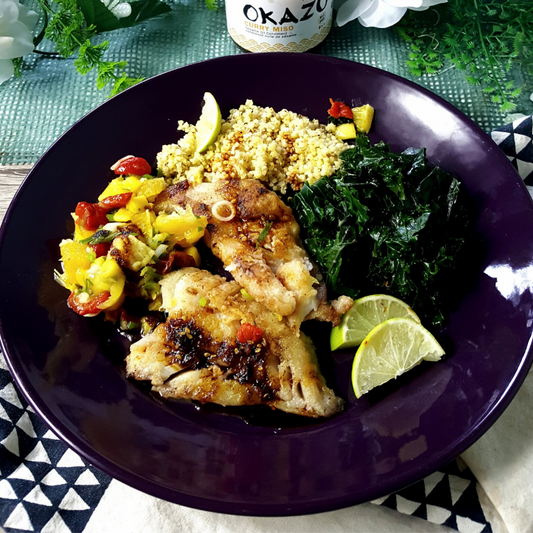 Easy Fried Fish with Mango-Orange Relish