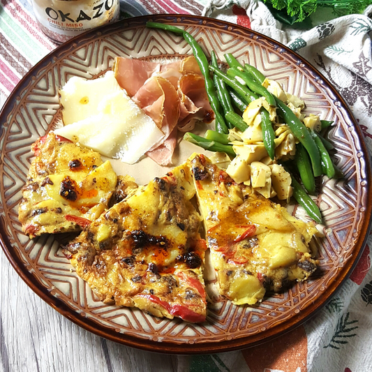 Potato Red Pepper Spanish Tortilla (Spanish Omlette)
